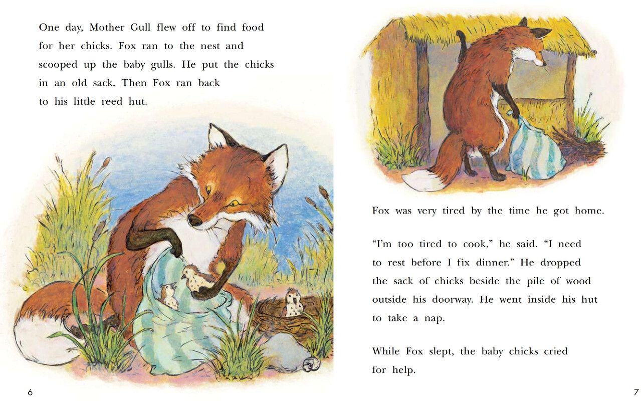 The Fox and the Gulls绘本故事第5页