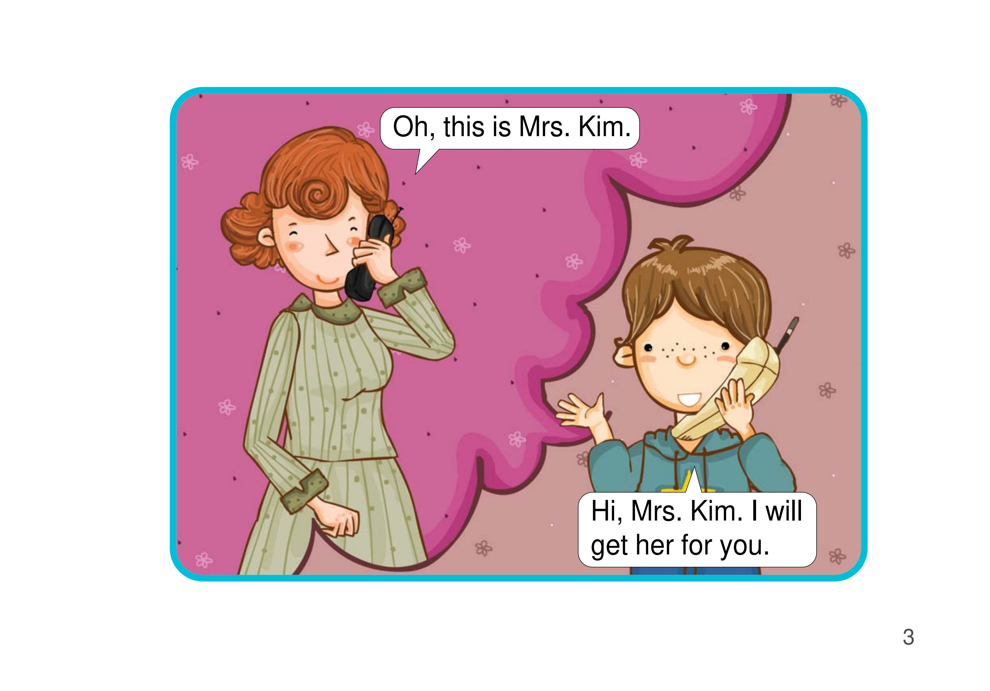 Mrs.Kim Is on the Phone绘本故事第4页