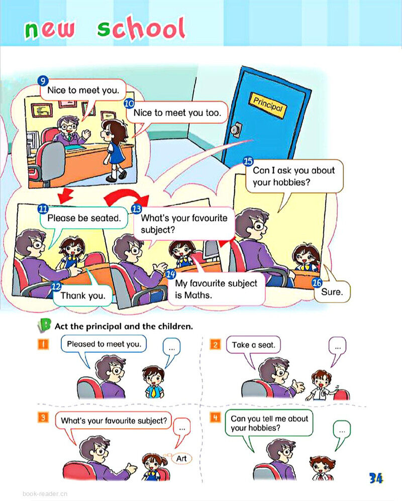 5 An interview for a new school绘本故事第4页