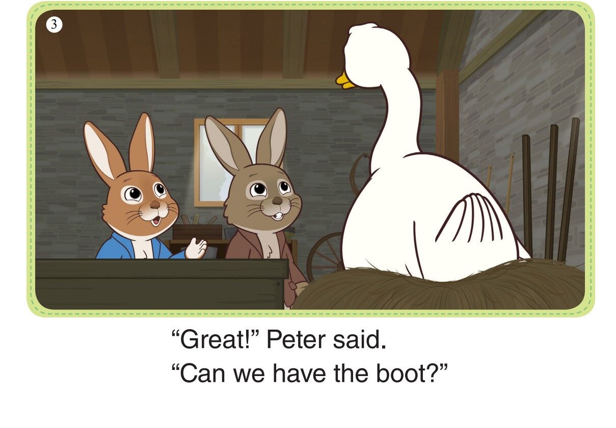 Peter and Benjamin Find a Boot 3-Stuck!绘本故事第5页