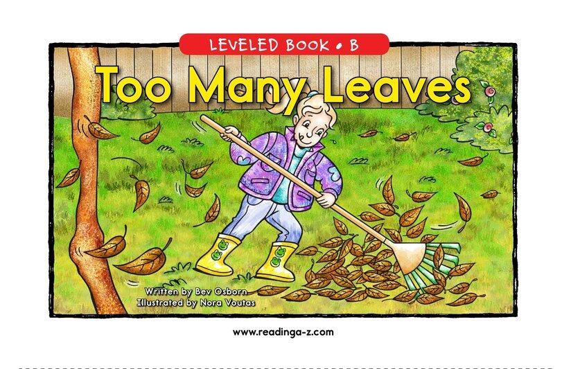Too Many Leaves绘本故事第2页