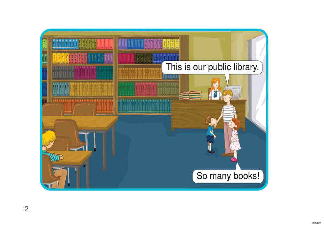 Going to the Library绘本故事第3页