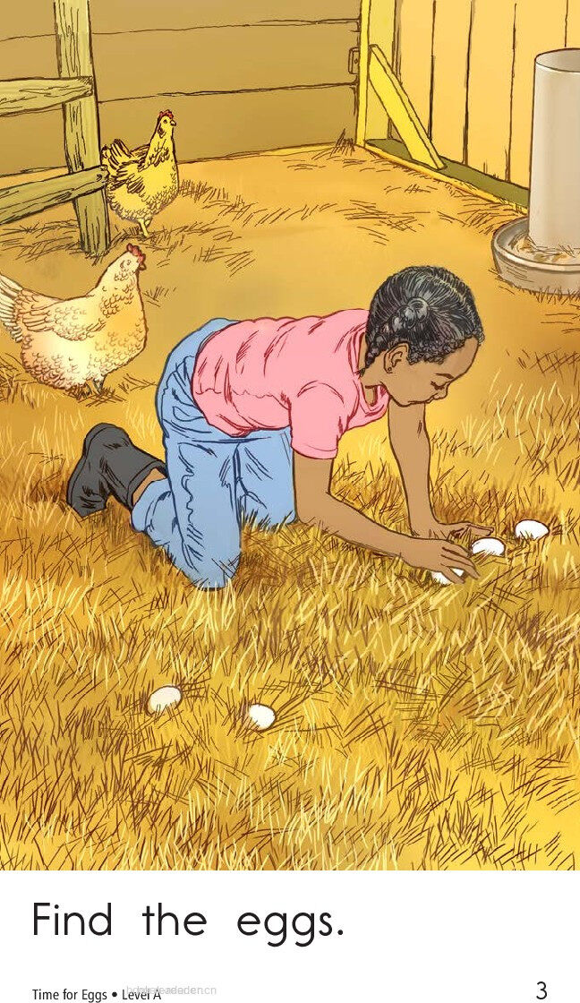 Time for eggs	绘本故事第3页