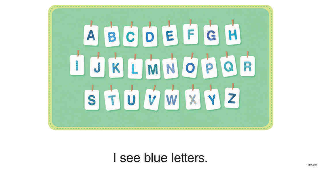 I See Blue Letters绘本故事第2页