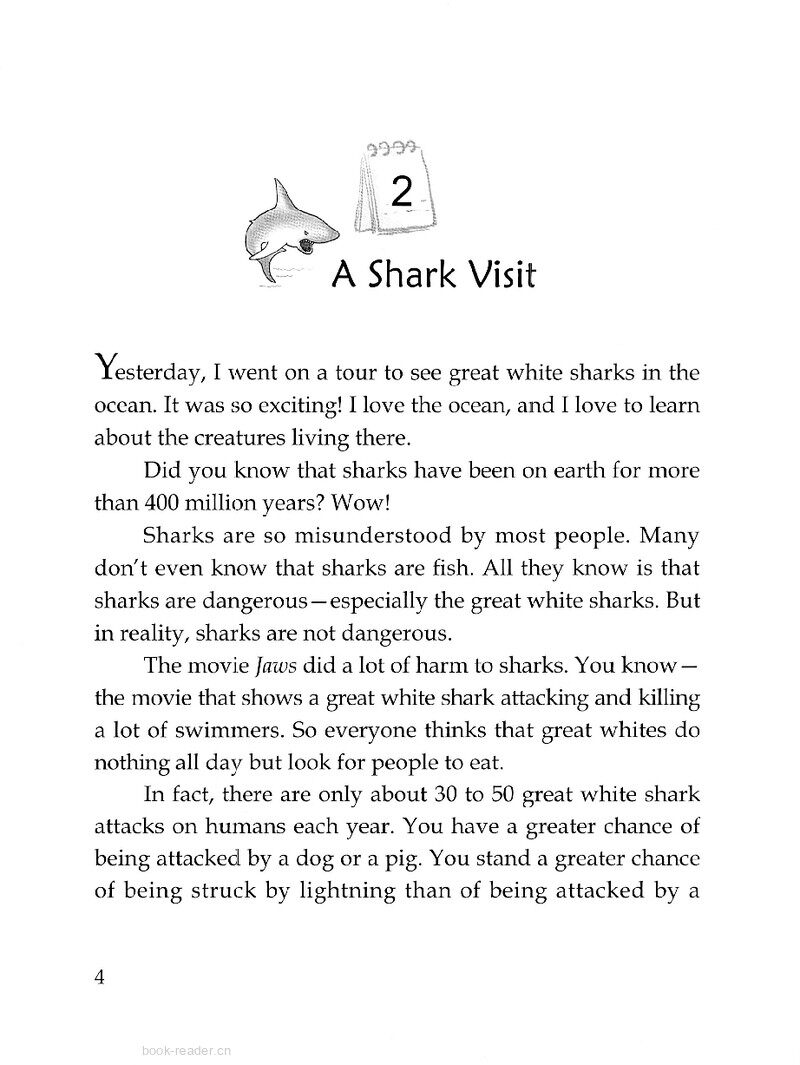 A Shark Visit绘本故事第2页