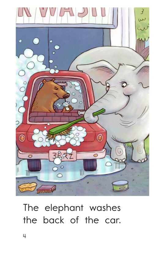 Elephant Car Wash绘本故事第4页