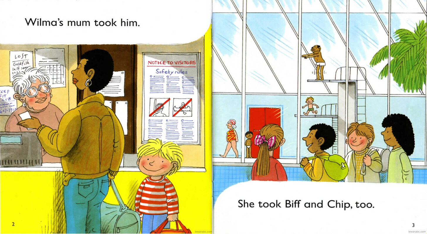 At the Pool绘本故事第4页