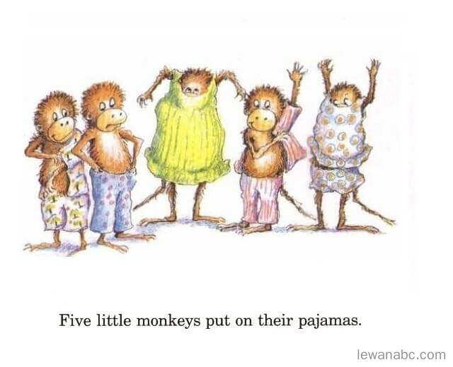 (2周)Five Little Monkeys Jumping on the Bed绘本故事第4页