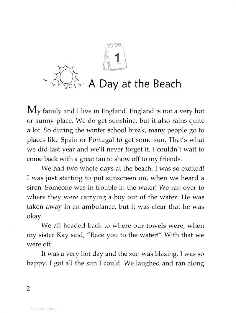 A Day at the Beach绘本故事第3页