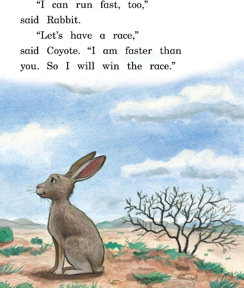 The Coyote and the Rabbit绘本故事第4页