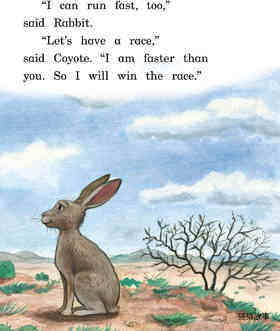 The Coyote and the Rabbit绘本故事第4页
