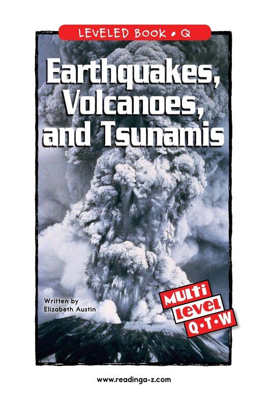 Earthquakes,Volcanoes,and Tsunamis绘本故事第2页