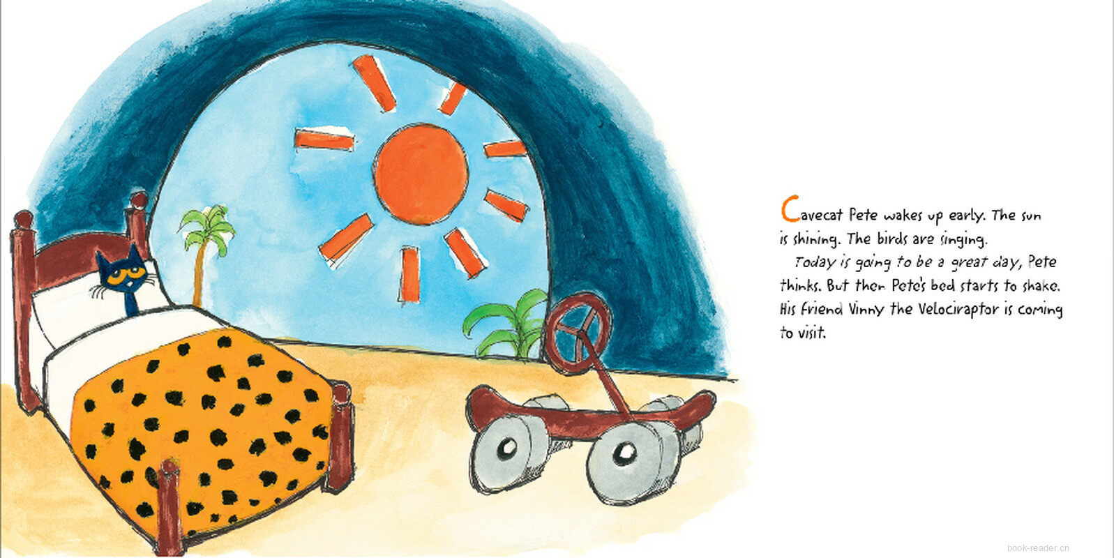 Pete the Cat Cavecat Pete绘本故事第3页