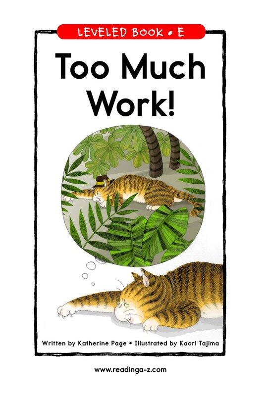 Too Much Work!绘本故事第2页