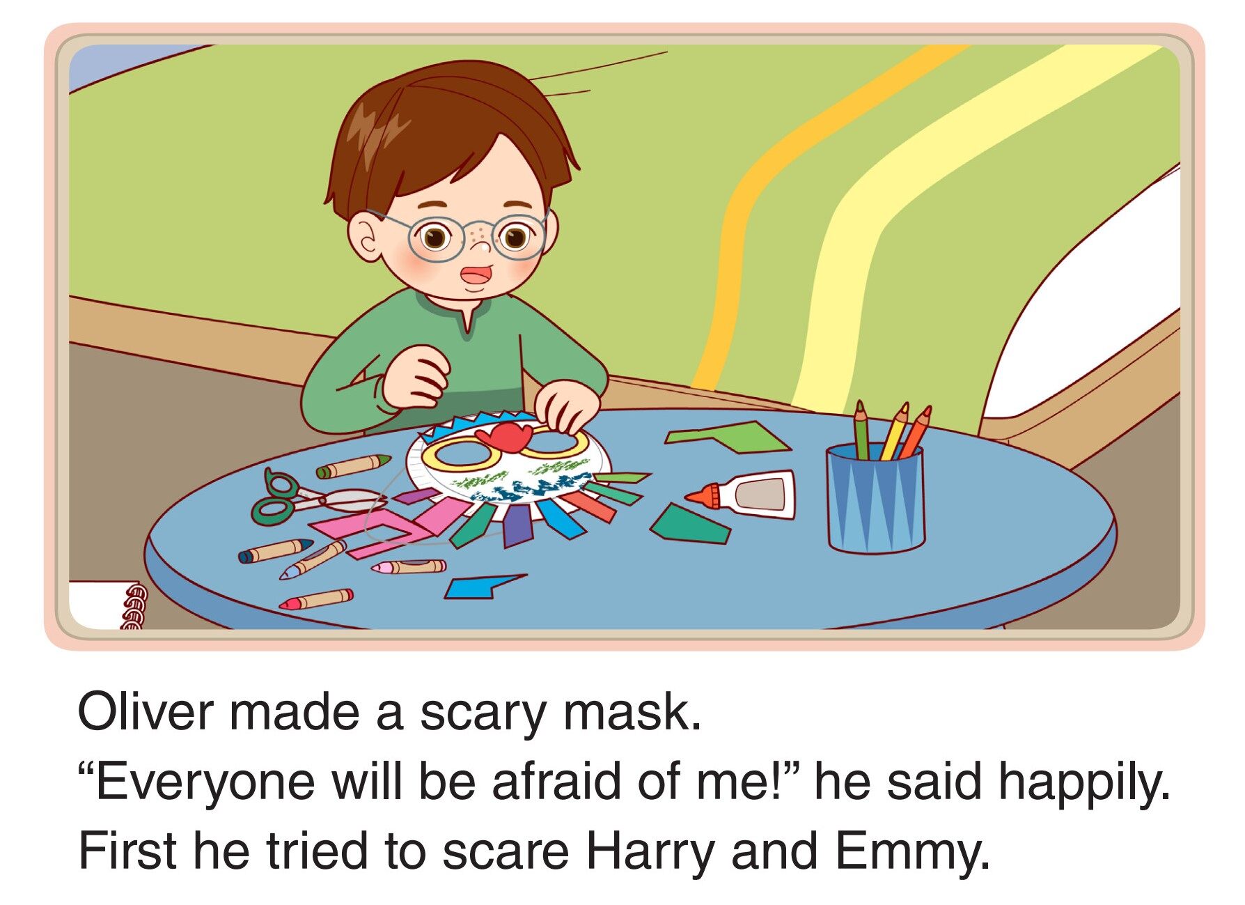 A Scary Mask绘本故事第2页