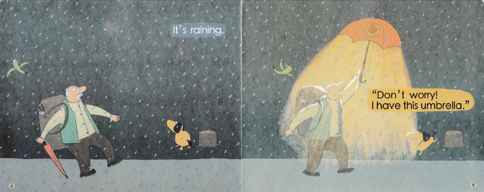 Grandpas Umbrellas绘本故事第4页