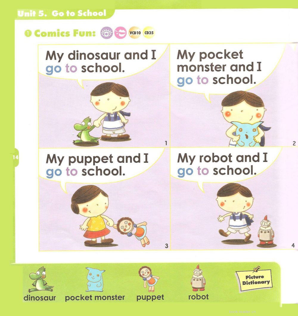 5 Go to School绘本故事第2页