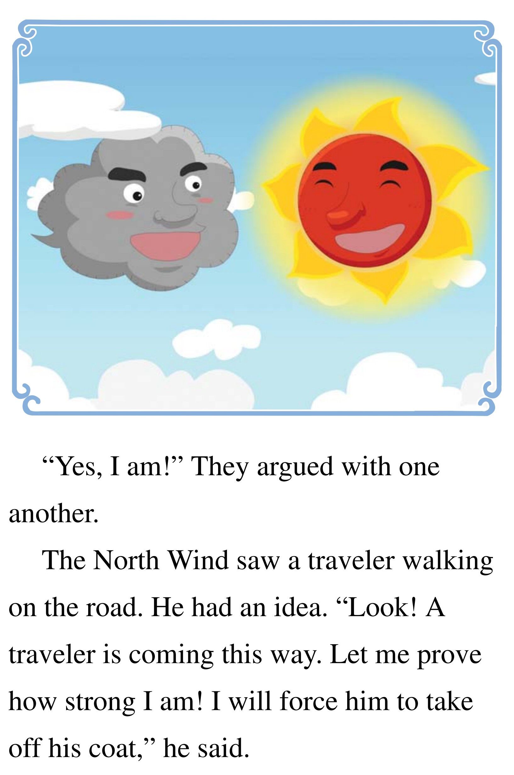 The North Wind and the Sun绘本故事第4页