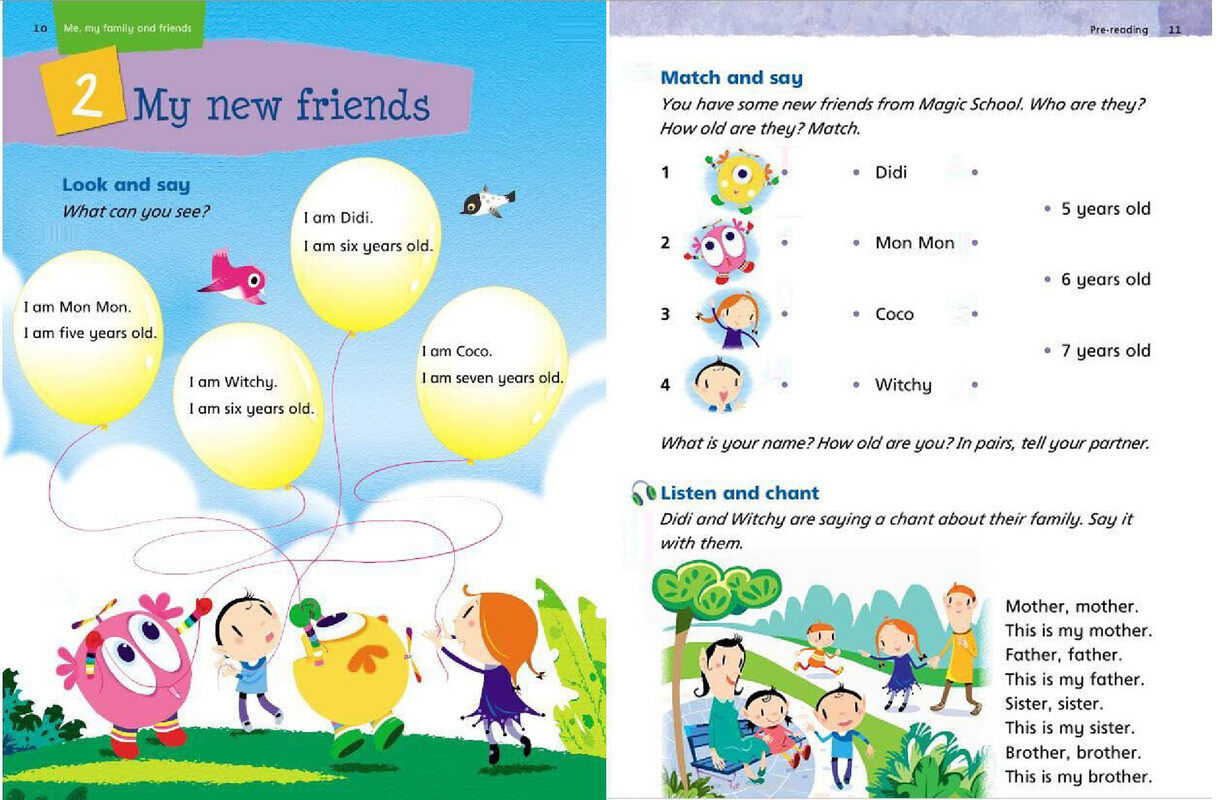 1A Unit 2 My new friends绘本故事第2页