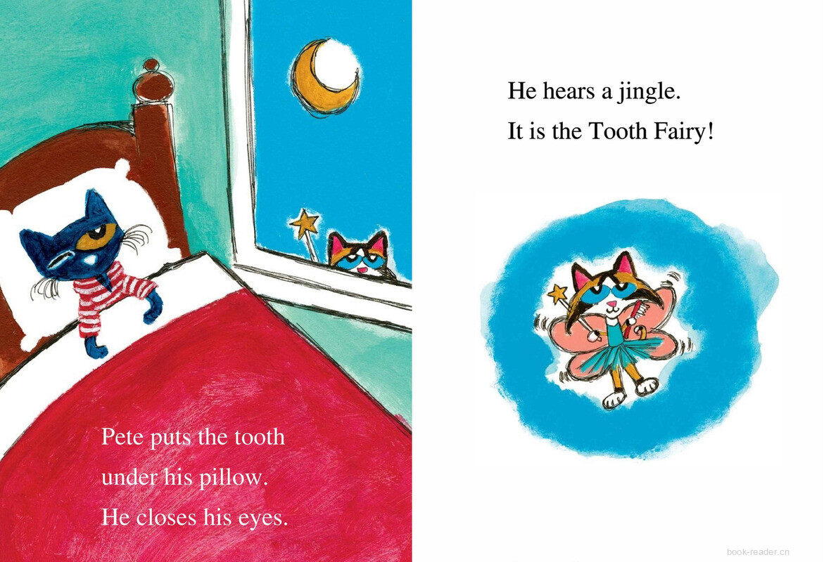 Pete the Cat  and the Lost Tooth绘本故事第4页