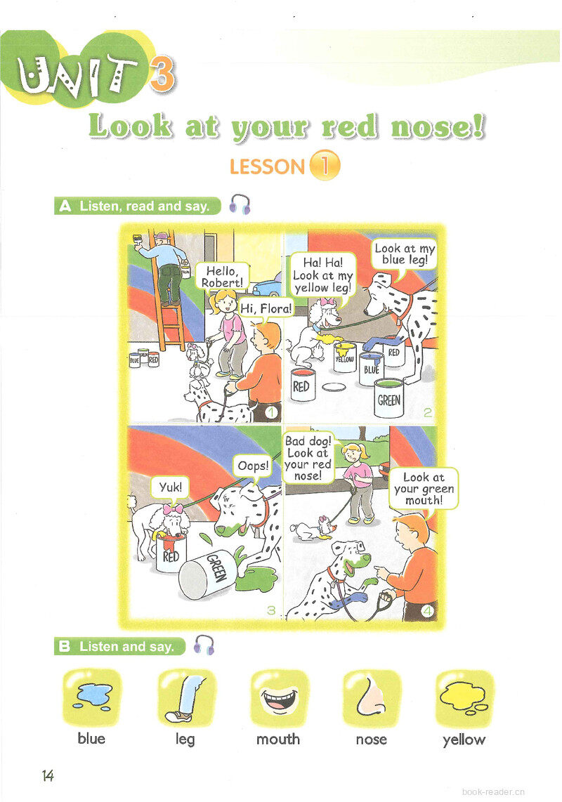 3 Look at your red nose!绘本故事第2页