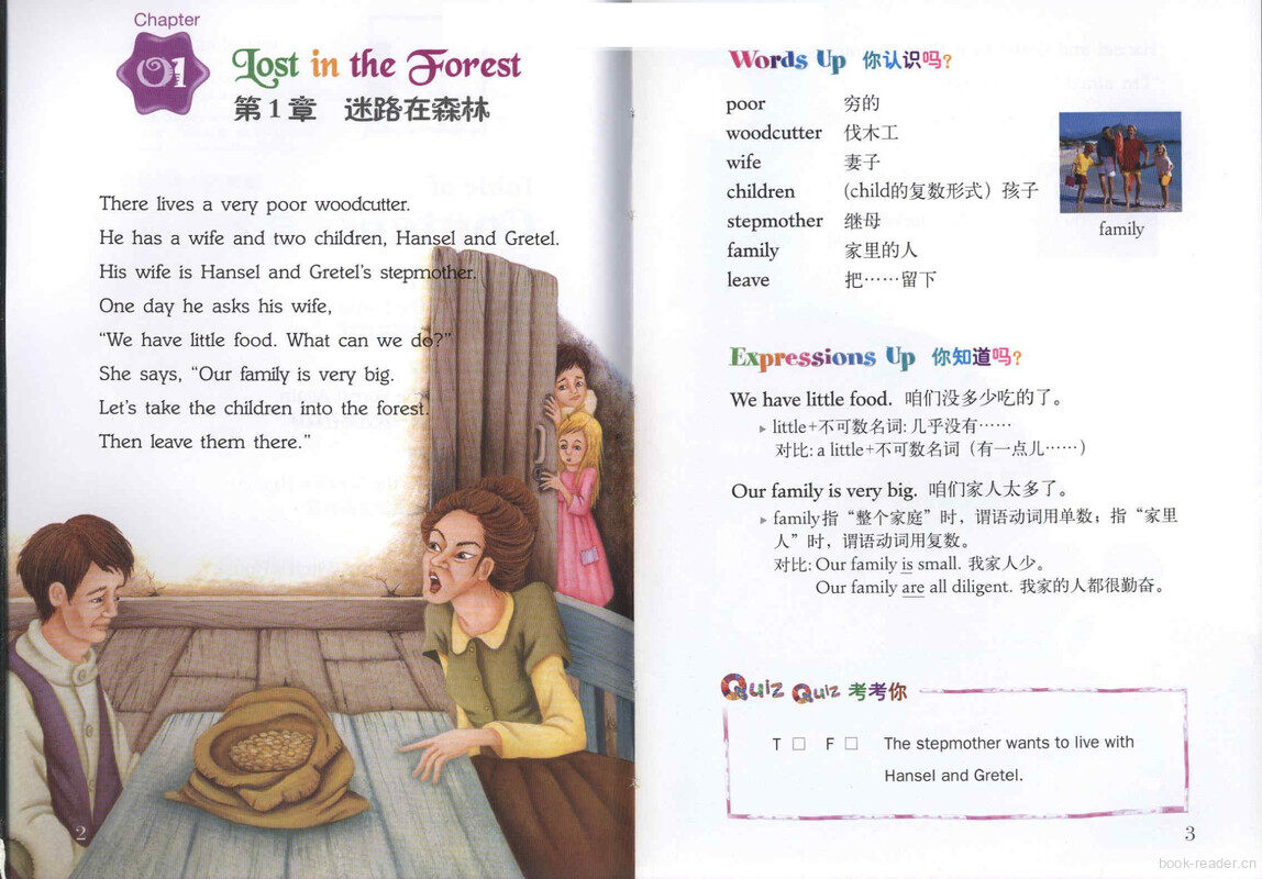 Hansel and Gretel 糖果屋历险记 绘本故事第3页