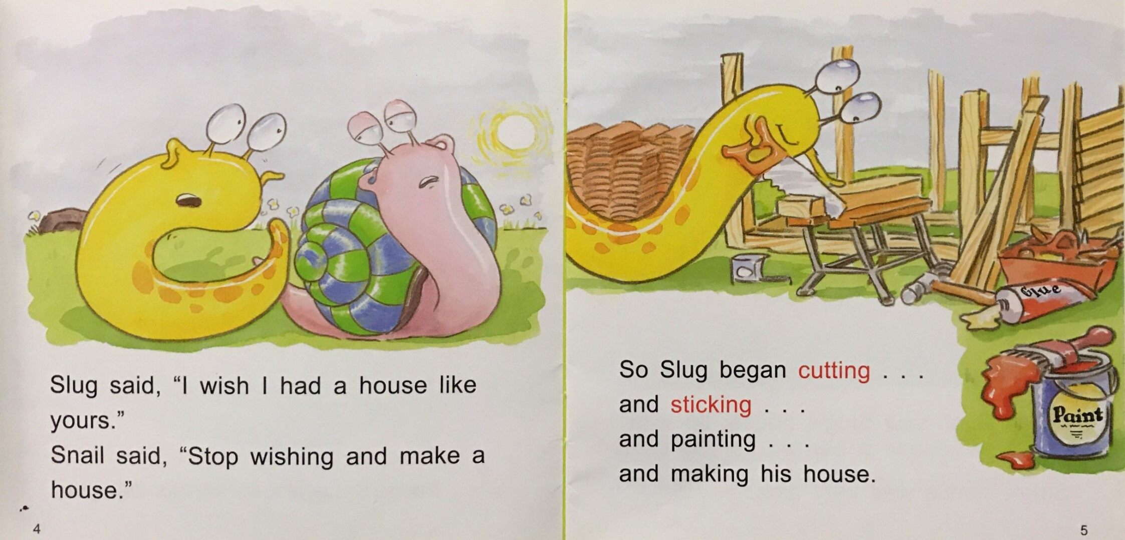Slug makes a House绘本故事第4页