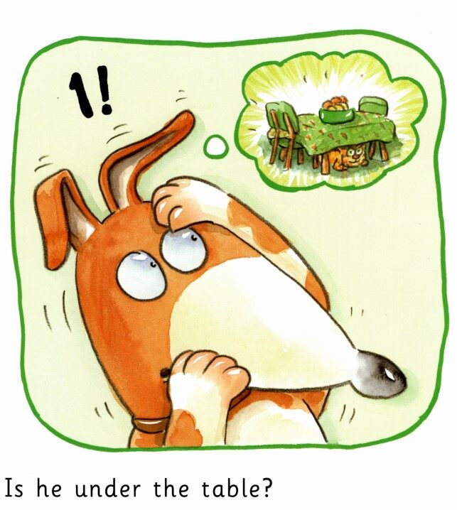 Cat and Dog play Hide and Seek绘本故事第4页