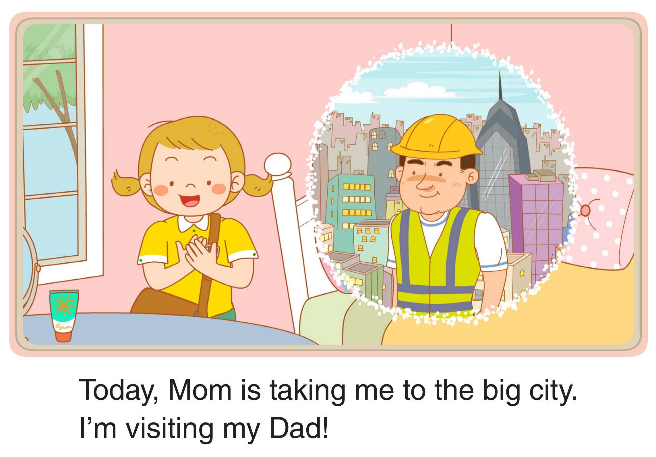 Visiting Dad绘本故事第2页