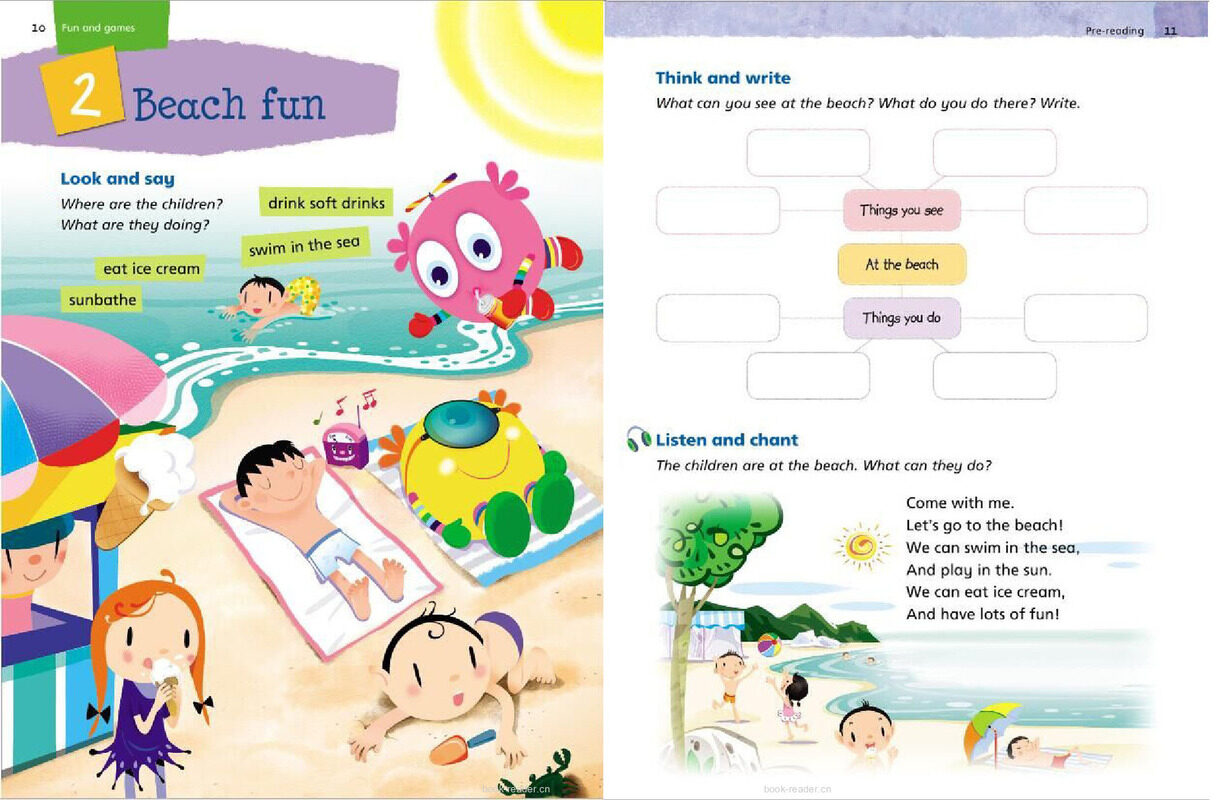 3B Unit 2 Beach fun绘本故事第2页