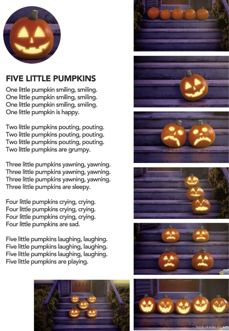 Five Little Pumpkins绘本故事第2页