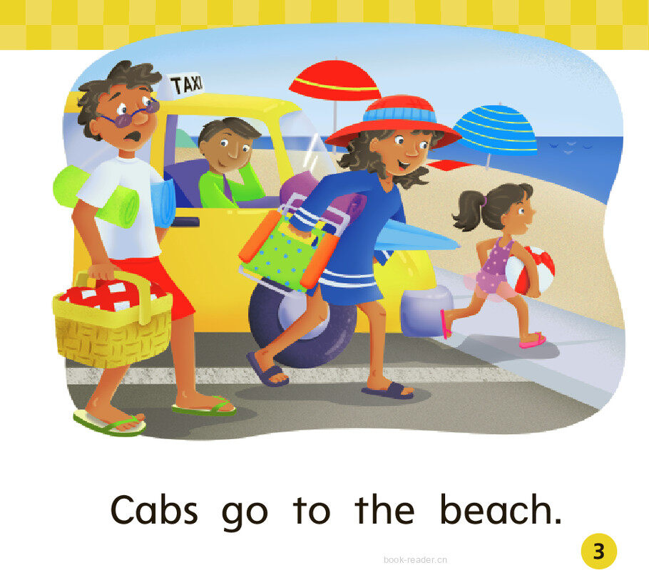 GK On U03W3 Going by Cab绘本故事第4页