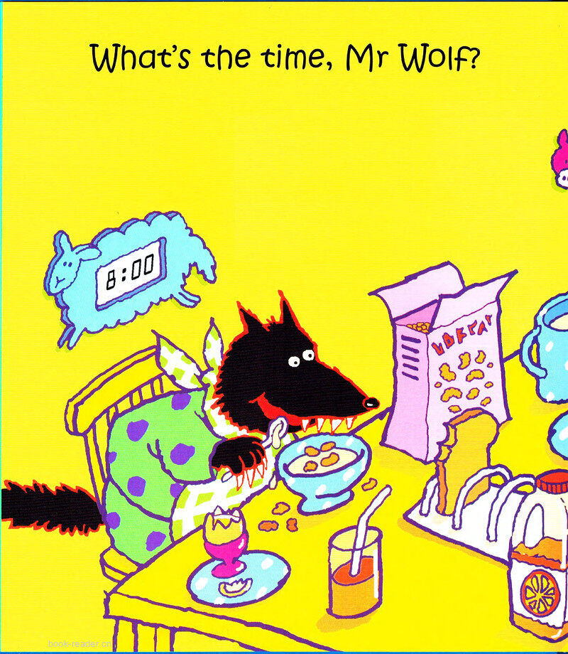 What's the time,Mr Wolf？绘本故事第5页
