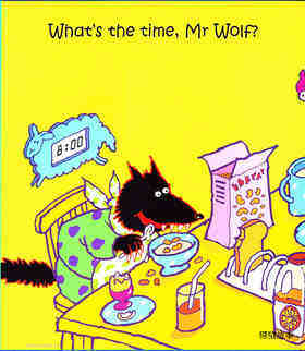What's the time,Mr Wolf？绘本故事第5页