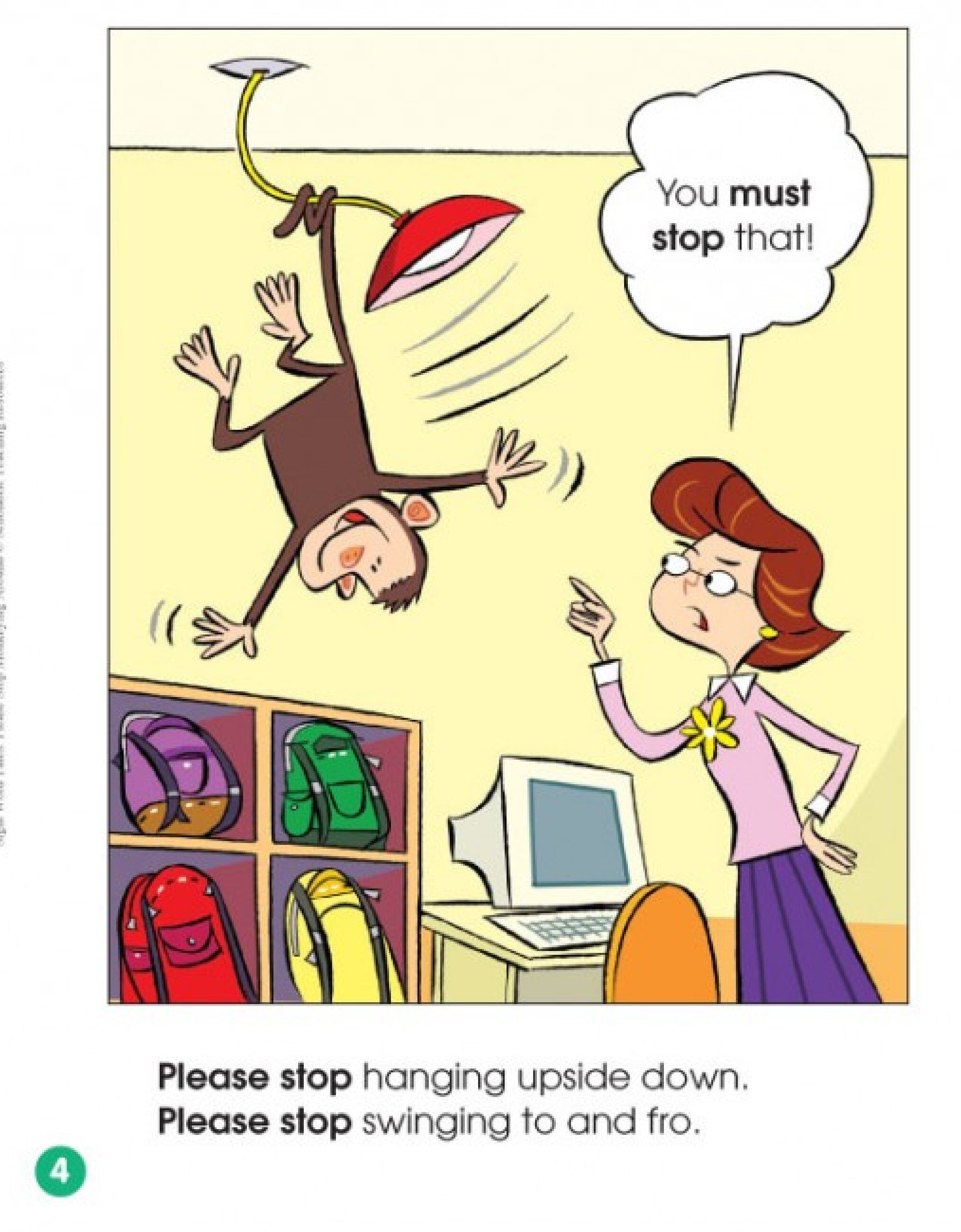 Please Stop Monkeying Around!绘本故事第4页
