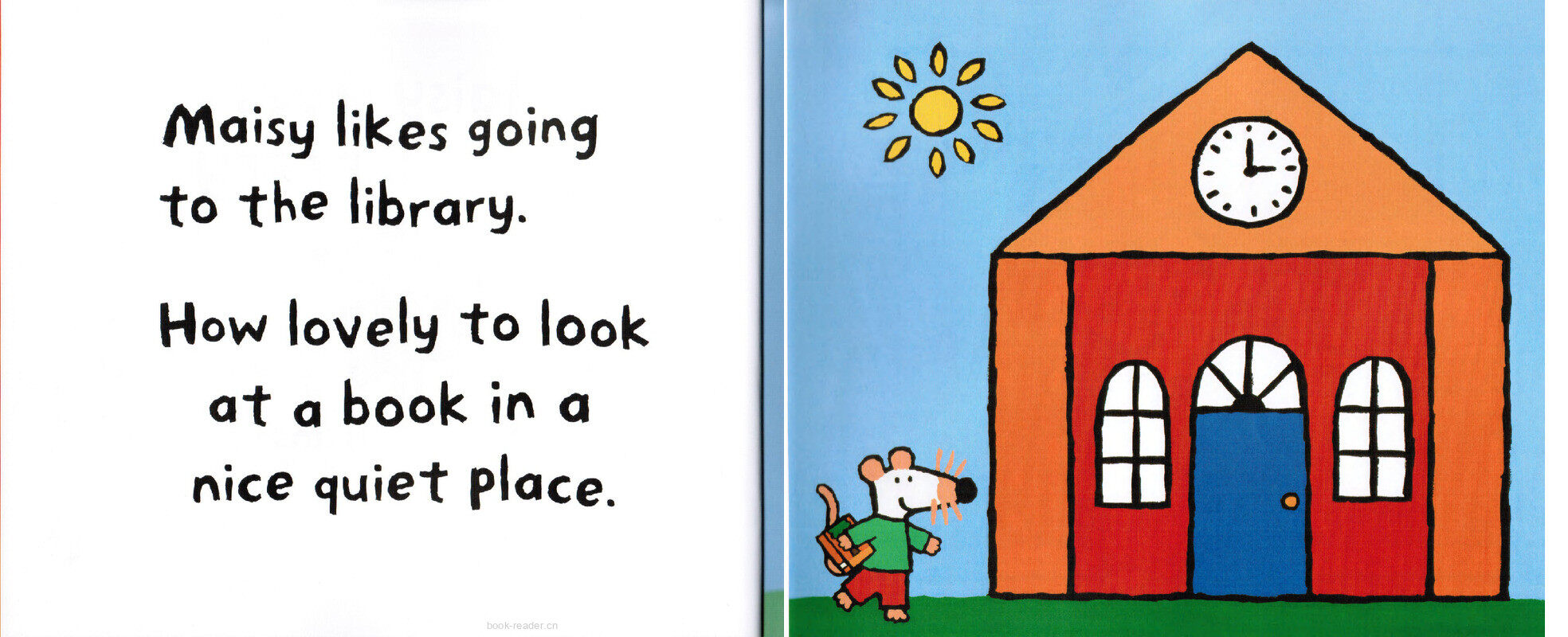 Maisy Goes to the Library绘本故事第3页