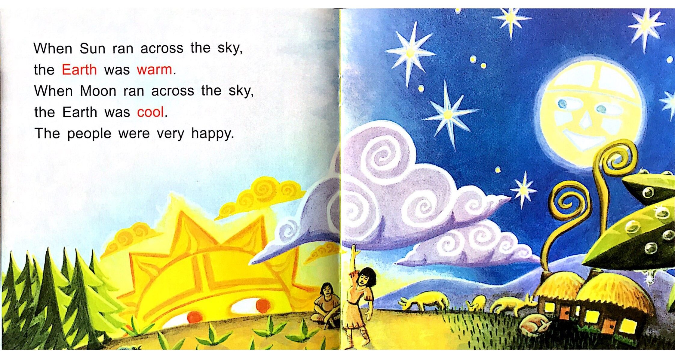 How Moon Tricked Sun绘本故事第4页