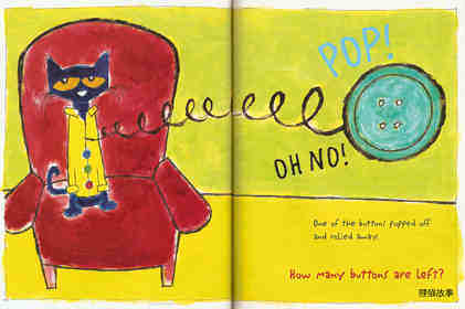 Pete the Cat and his four groovy buttons绘本故事第5页