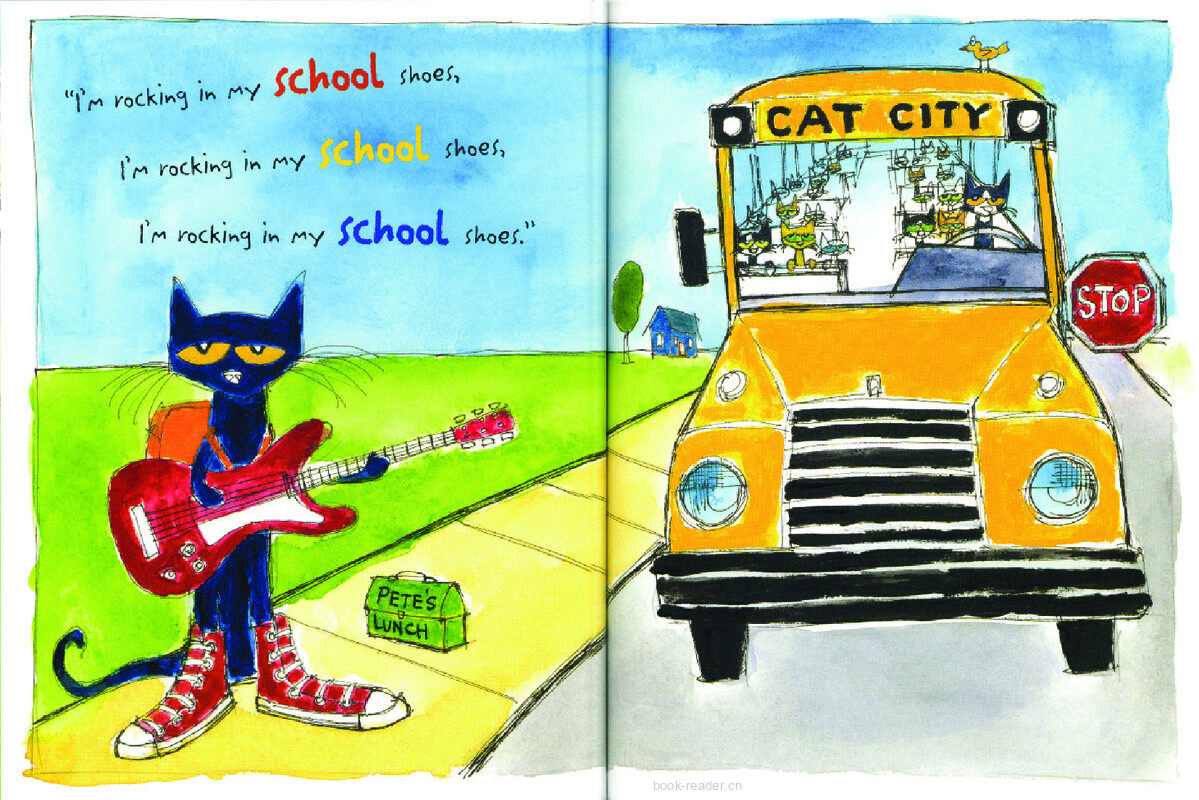 Pete the Cat  Rocking in My School Shoes绘本故事第4页
