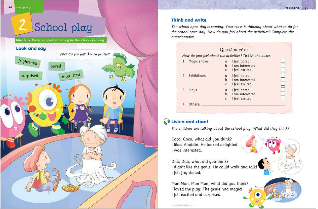 4B Unit 2 School play绘本故事第2页