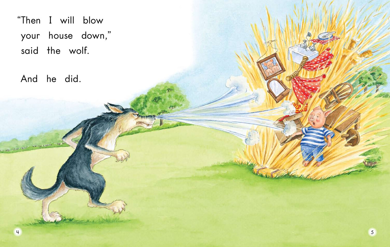 The Three Pigs绘本故事第4页