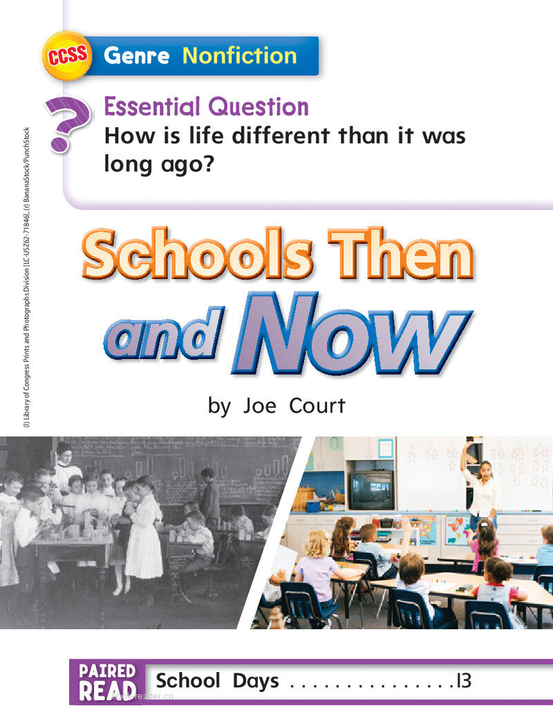 G1 ELL U3W4 Schools Then and Now绘本故事第3页