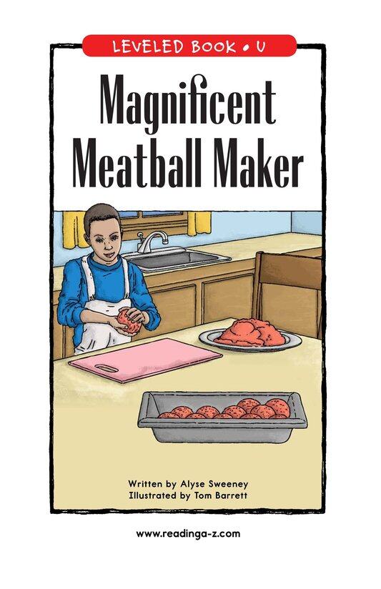 Magnificent Meatball Maker绘本故事第2页