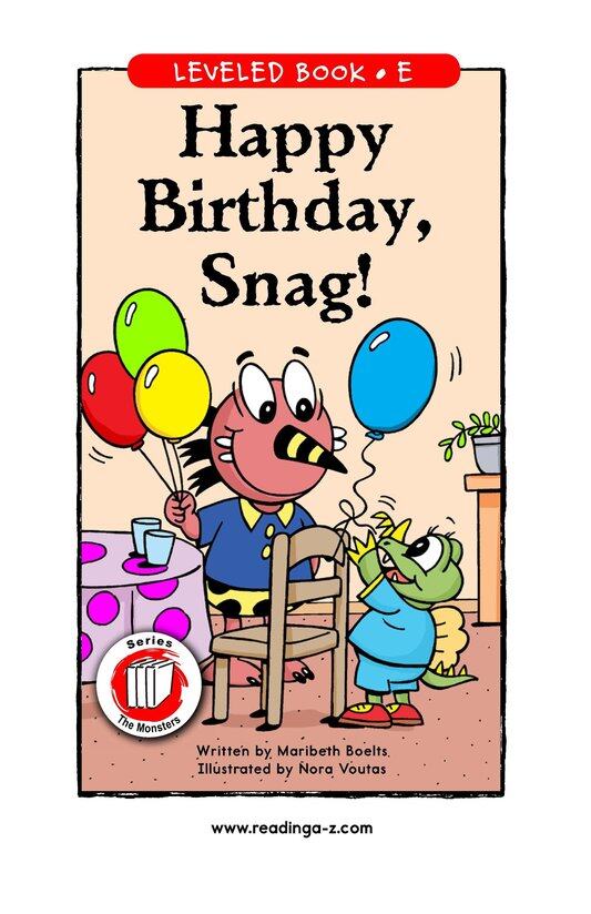 Happy Birthday,Snag!绘本故事第2页