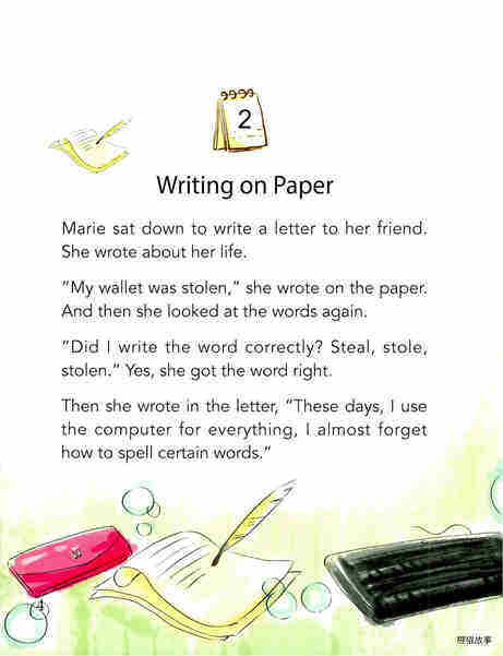 Writing on Paper绘本故事第2页