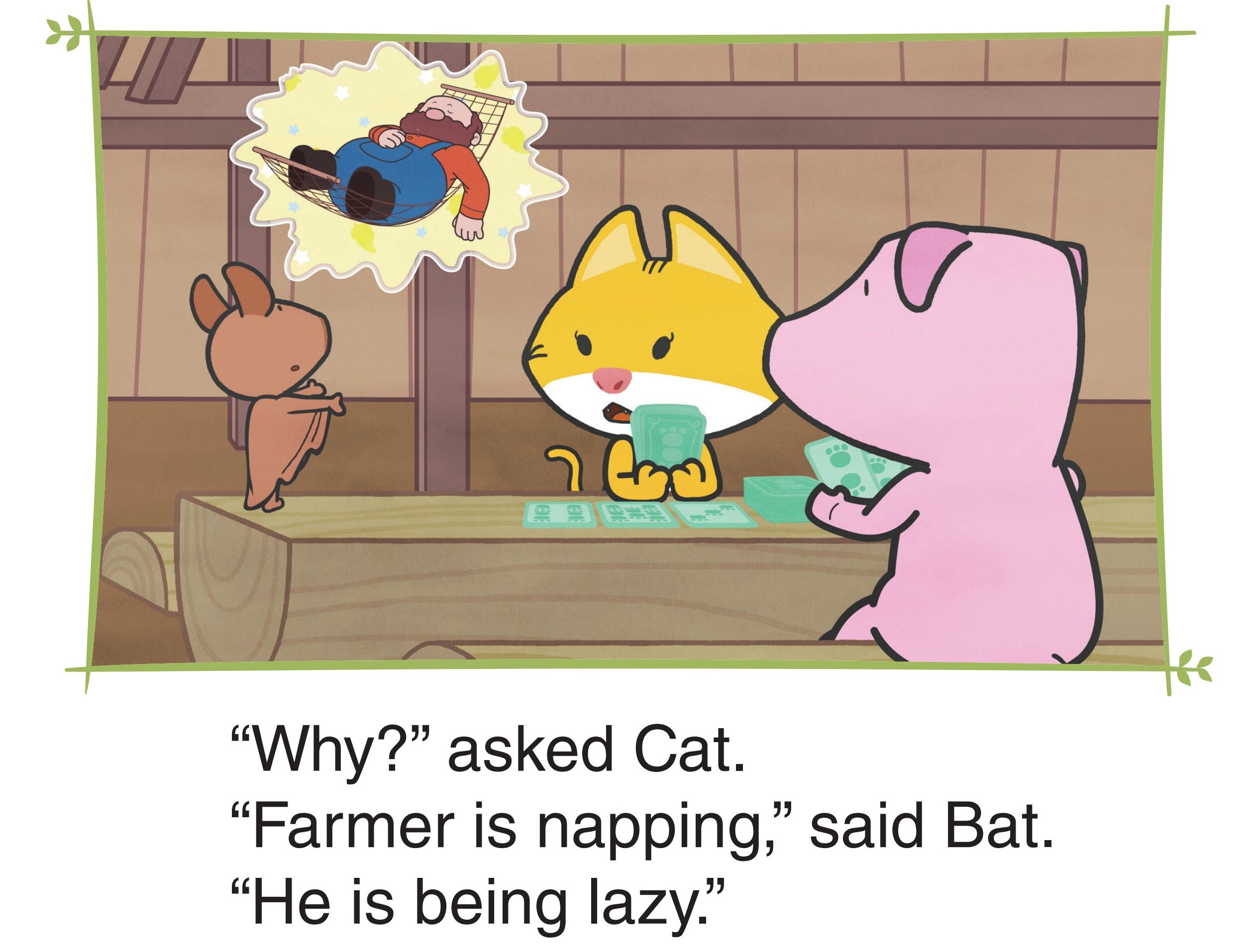 Farmer Is Lazy, Cow Is Busy绘本故事第4页