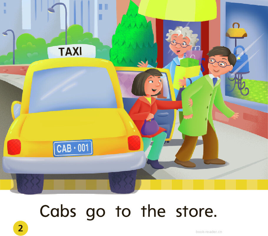 GK On U03W3 Going by Cab绘本故事第3页