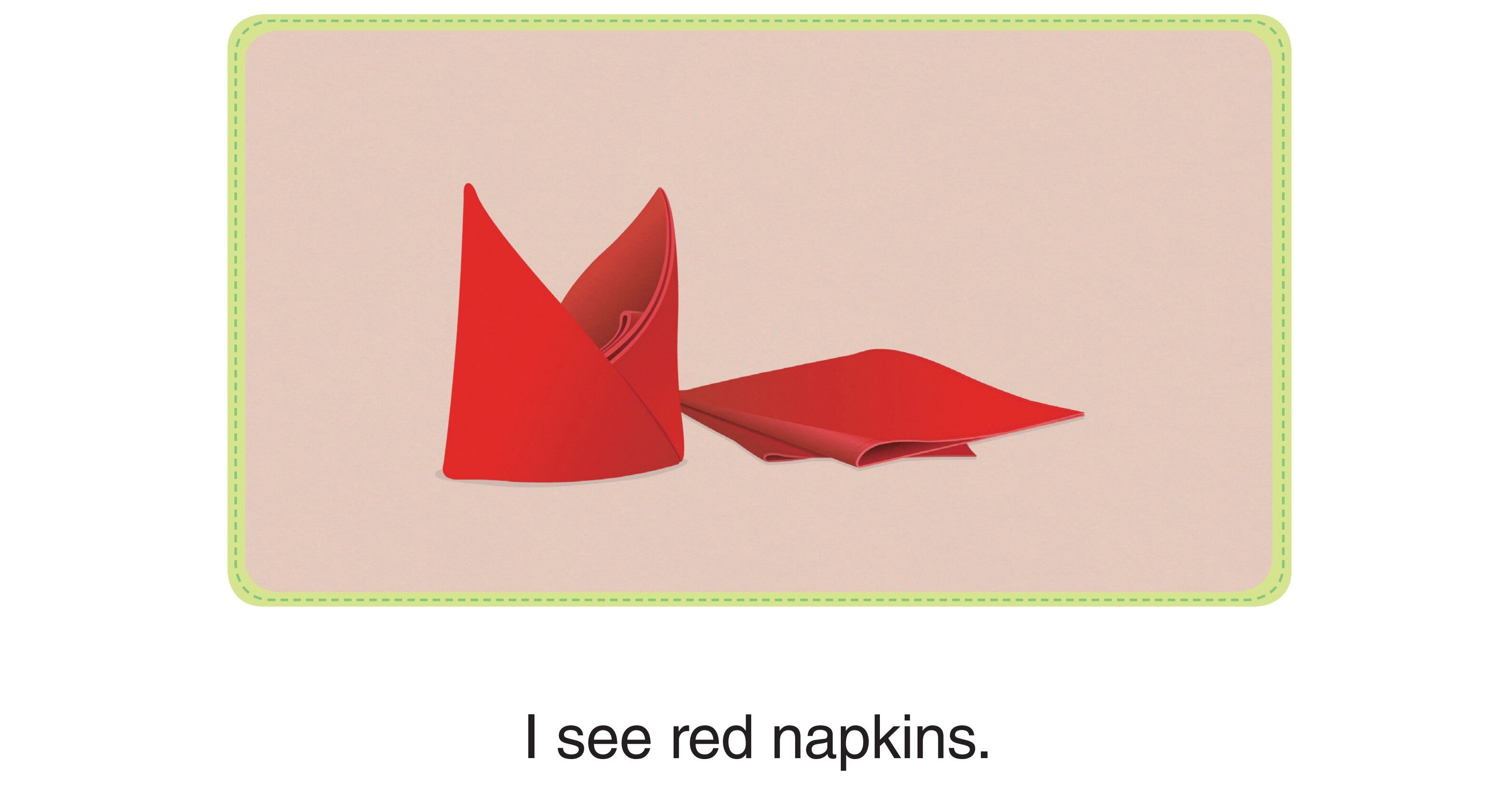 I See Red Napkins.绘本故事第2页