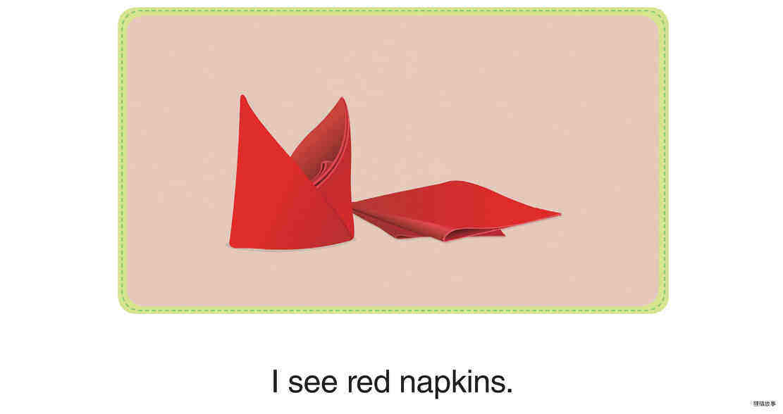 I See Red Napkins.绘本故事第2页