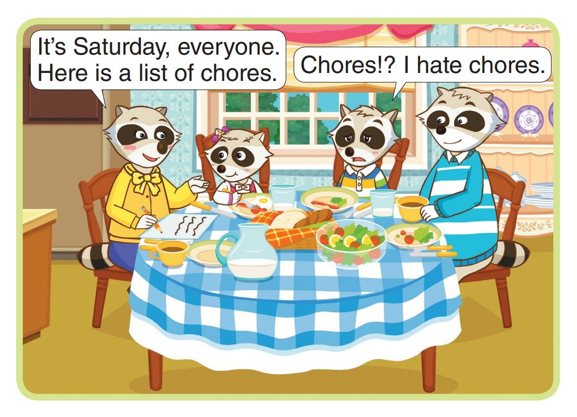 Doing Chores绘本故事第2页